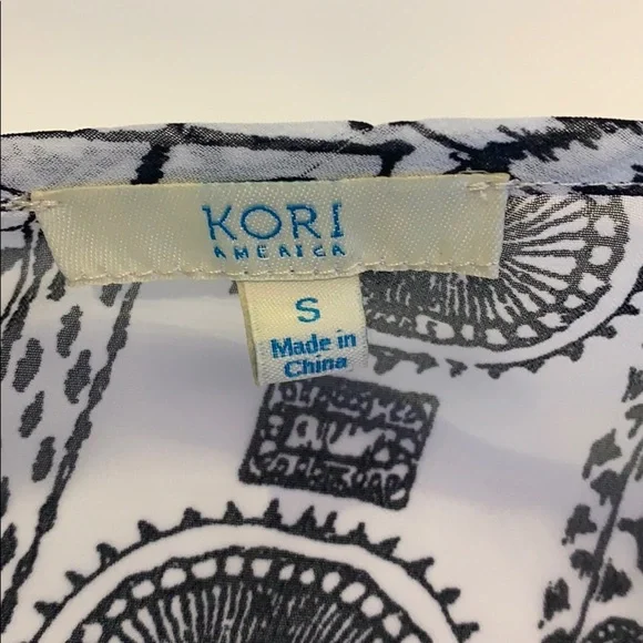 Kori America Long Sleeve Sheer Beach Top | Coverup - Picture 5 of 5